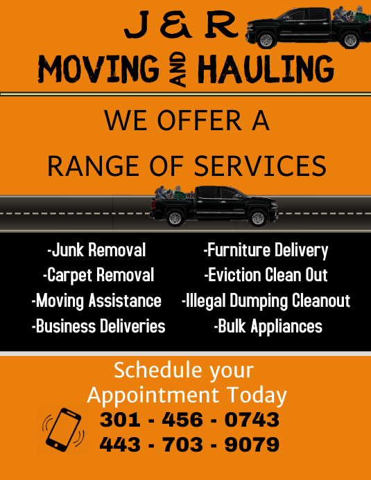 Moving Flyer (US Letter) template