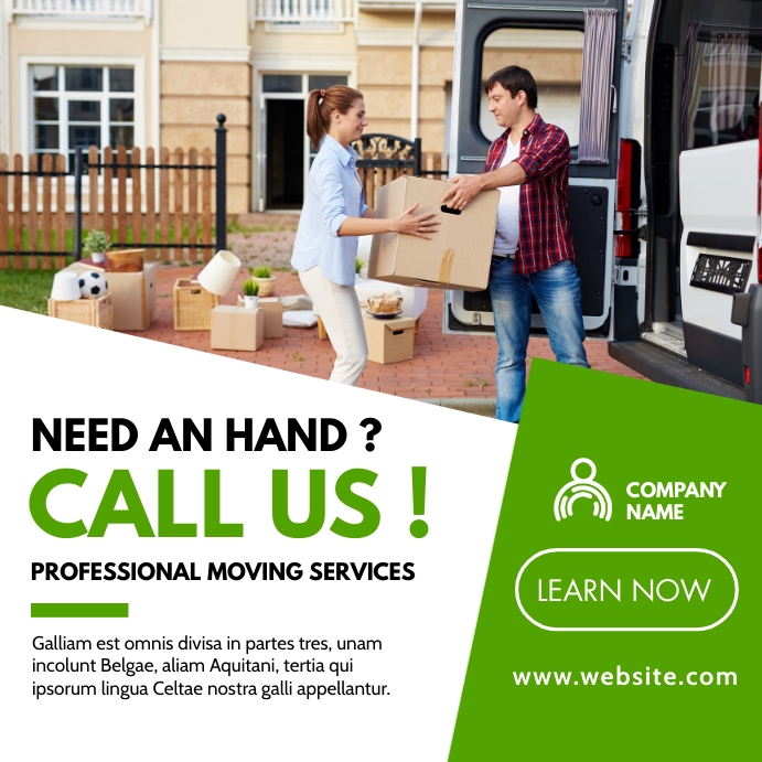 moving professional services Instagram 帖子 template