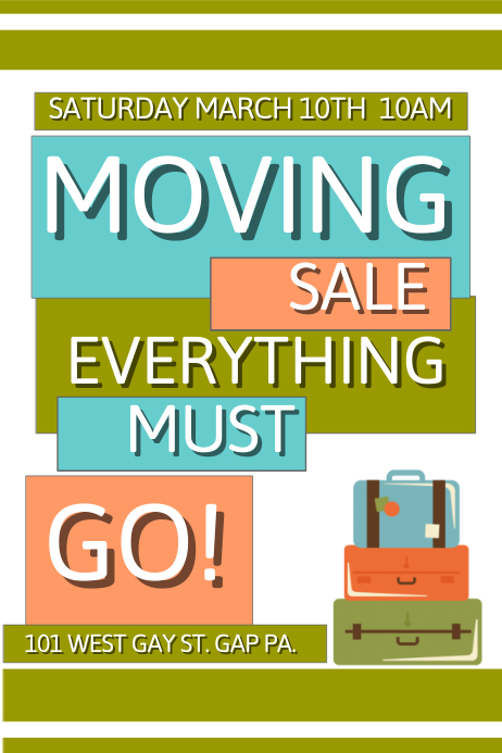 Moving Sale Template | PosterMyWall
