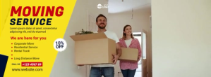 Moving Service Ad Template รูปปกบน Facebook