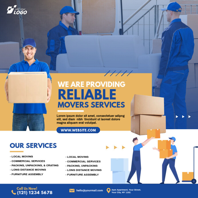 Moving Job Add Moving Service Advert Template | PosterMyWall