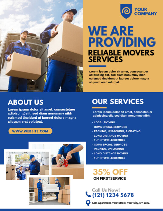 Flayers Moving Copy of Moving Service Flyer Template | PosterMyWall