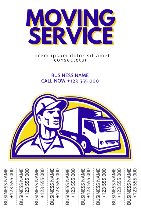 Moving Service Flyer Template โปสเตอร์