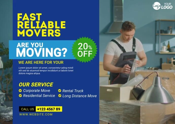 Moving Service Video Ad Template | PosterMyWall