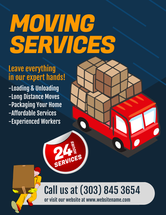 Copy of Moving Services Flyer PosterMyWall