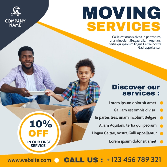 Relocating Advertisement Examples moving services instagram post advertisement Template | PosterMyWall