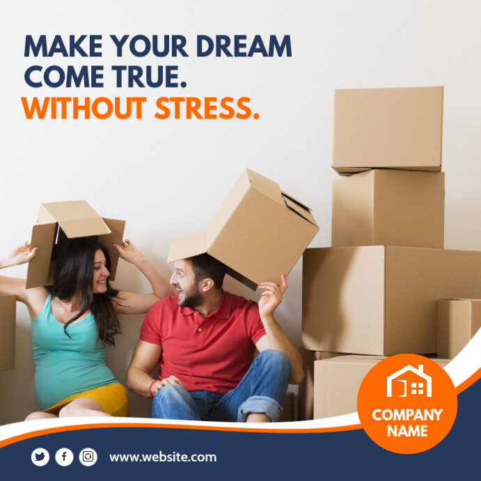 moving services instagram post advertisement Template | PosterMyWall