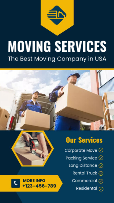moving services template História do Instagram