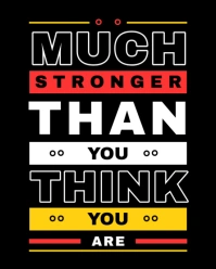 Much stronger than you think you are Instagram Portrait template
