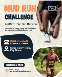 Mud Run Event Poster Template Instagram Portrait
