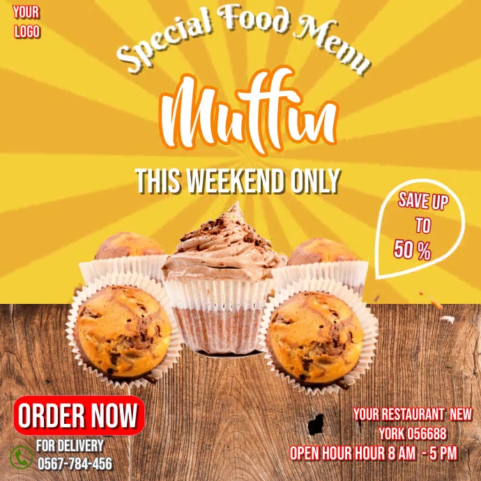 Muffin Vedio Instagram Post template