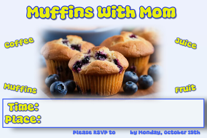 Muffins with Mom Template | PosterMyWall