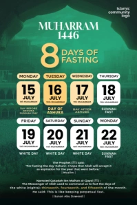 Muharram 1446 Schedule Template Poster