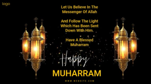 muharram best wishes post Digitalt display (16:9) template