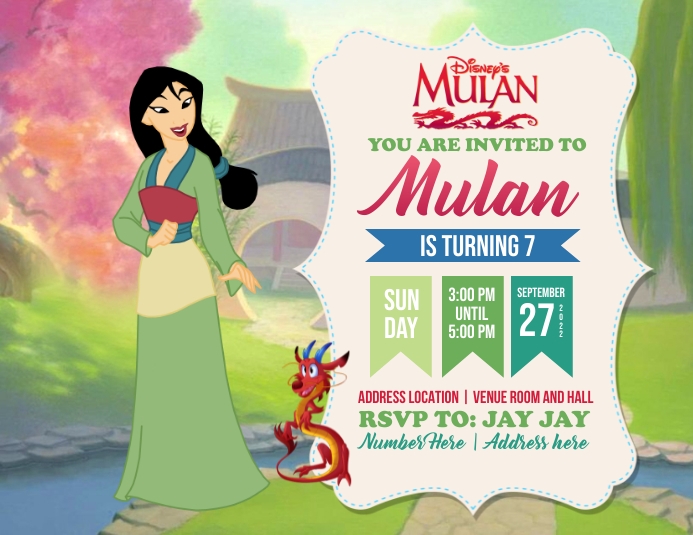 Copy of Mulan | PosterMyWall
