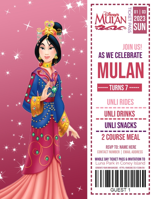 Mulan Template PosterMyWall