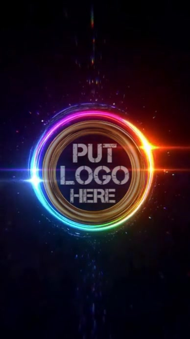 Multi color Intro Outro Rainbow Animation Circle Youtube Short template