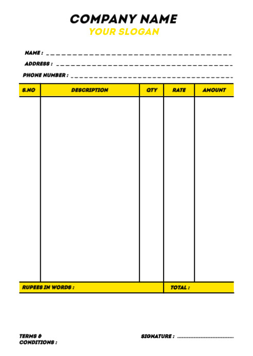 Multi Colour Bill Book Design Template PosterMyWall