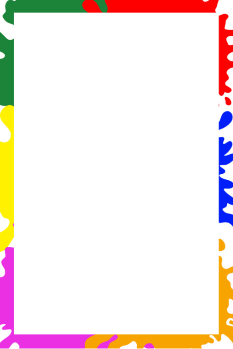 Multi-Colour Page Border for Picture Frame Poster template
