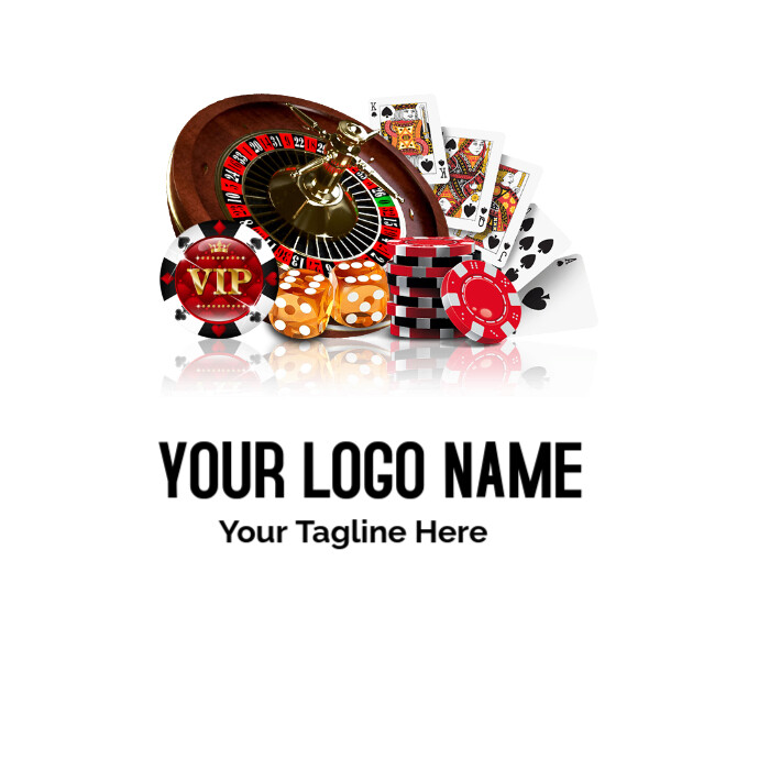 Multicolored Casino Roulette, Logo Logotyp template