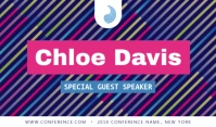 Multicolored Conference Speaker Tag template