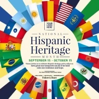 Multicolored Hispanic Heritage Month Video Instagram Post template