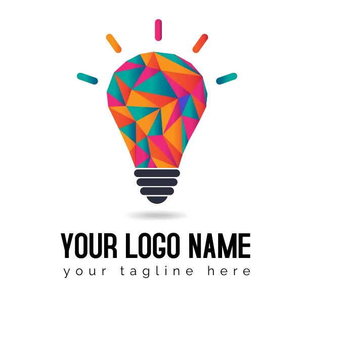 Multicolored light bulb illustration Template | PosterMyWall