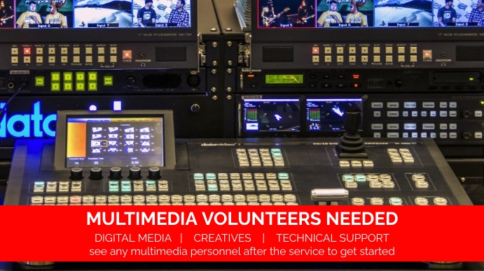 multimedia volunteers Template | PosterMyWall