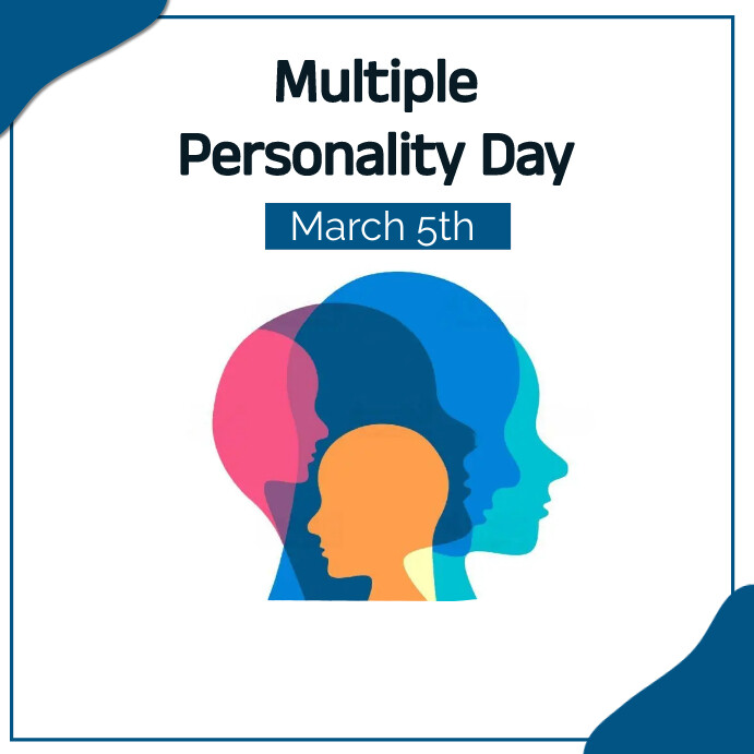 multiple personality day Instagram 帖子 template