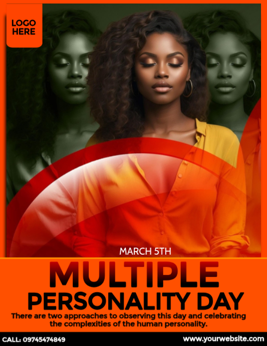 Plantilla de Multiple Personality Day | PosterMyWall