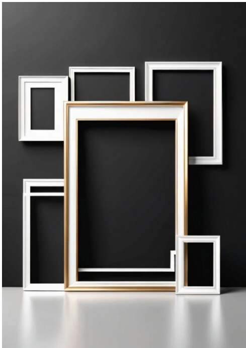 Multiple picture frame design for family A3 template