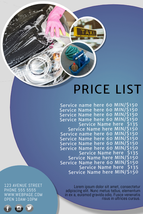 Multipurpose Business Price List Template | PosterMyWall