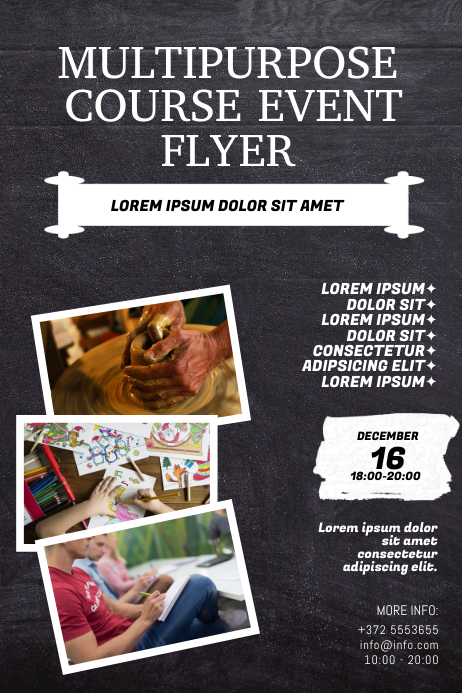 Multipurpose Classes Course Flyer Design | PosterMyWall