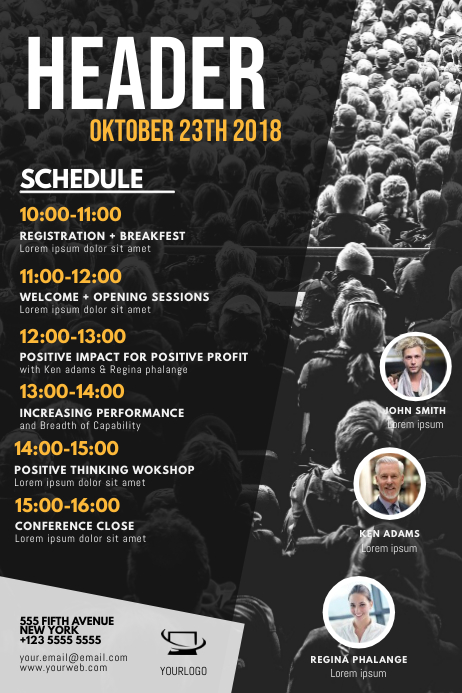 Event Schedule Design Template 40+ Free Event Program Templates