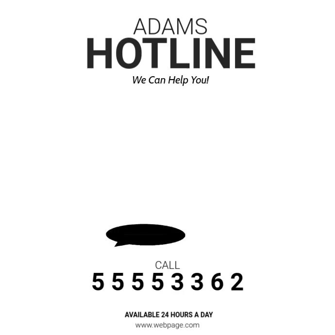 Multipurpose hotline video ad template | PosterMyWall