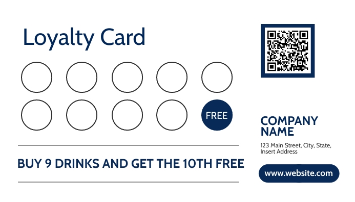 Loyalty Qr Code Sign Examples Copy of multipurpose loyalty card template qr code | PosterMyWall