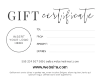 multipurpose simple black and white gift card Large Rectangle template