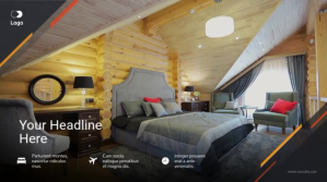 Black Luxury Hotel Promotion Twitter Post Template
