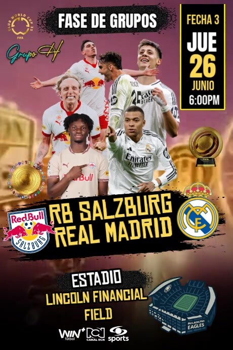 mundial de clubes 2025 póster Poster template