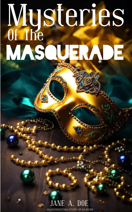 Murder Mystery Book Cover mask mardi gras Template | PosterMyWall