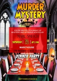 Murder Mystery Dinner A4 template