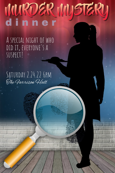 Murder Mystery Dinner Flyer Template Postermywall