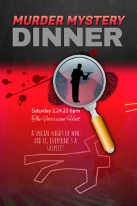 murder mystery dinner theater flyer template Poster