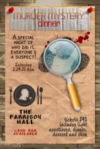 560 Murder Mystery Customizable Design Templates Postermywall