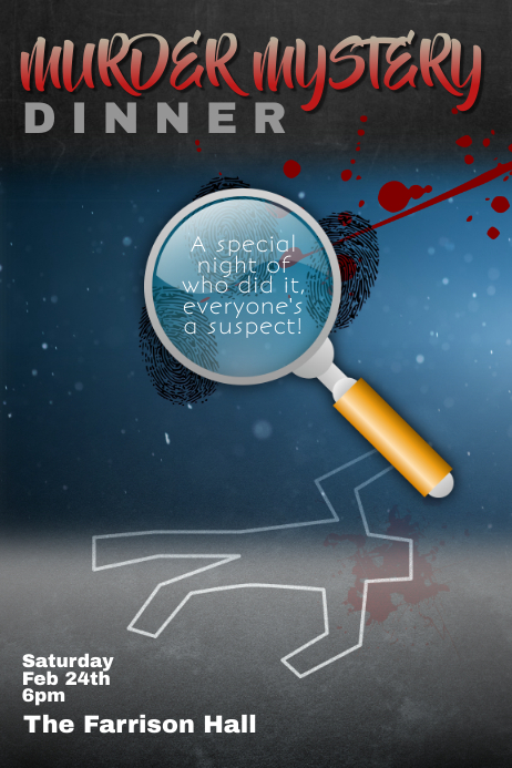 Murder Mystery Dinner Theater Flyer Template Postermywall