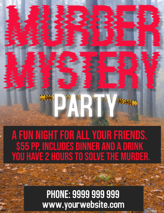 Murder Mystery Party Template PosterMyWall