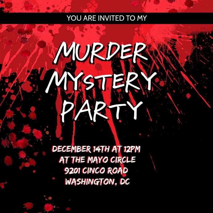 Murder Mystery Party Invitation Template Postermywall