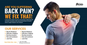 Muscle pain social media post Изображение, которым поделились на Facebook template
