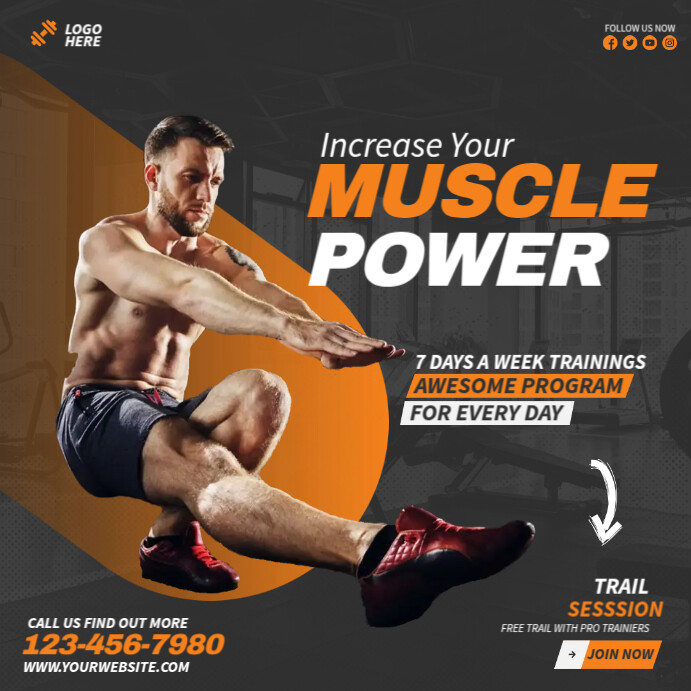 Muscle Power Template PosterMyWall