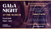 Museum Gala Night Event Facebook Cover Video template